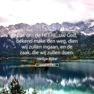 Picture 05 - Jeremia 42:3 NLD - Dat ons de HEERE, uw God, bekend make den weg, - Bible Verse Picture