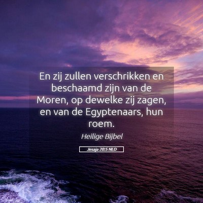 Picture 05 - Jesaja 20:5 NLD - En zij zullen verschrikken en beschaamd zijn van - Bible Verse Picture