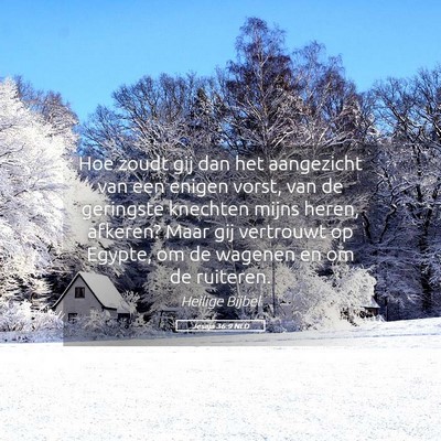 Picture 05 - Jesaja 36:9 NLD - Hoe zoudt gij dan het aangezicht van een enigen - Bible Verse Picture