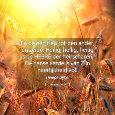 Picture 05 - Jesaja 6:3 NLD - En de een riep tot den ander, en zeide: Heilig, - Bible Verse Picture