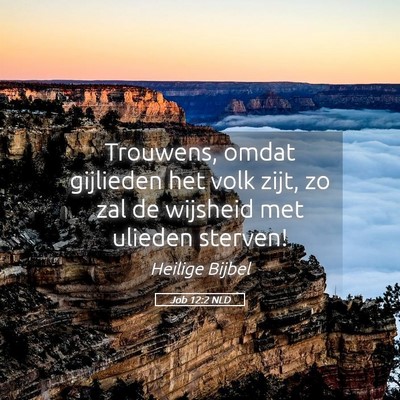Picture 05 - Job 12:2 NLD - Trouwens, omdat gijlieden het volk zijt, zo zal - Bible Verse Picture