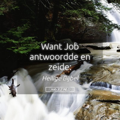 Picture 05 - Job 3:2 NLD - Want Job antwoordde en - Bible Verse Picture