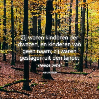 Picture 05 - Job 30:8 NLD - Zij waren kinderen der dwazen, en kinderen van - Bible Verse Picture