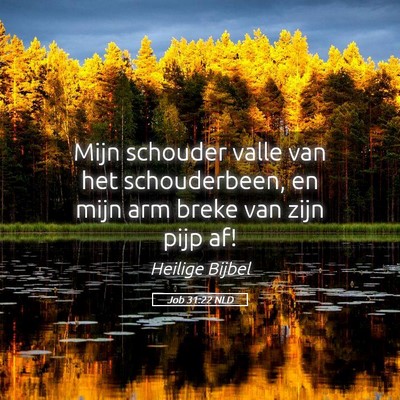 Picture 05 - Job 31:22 NLD - Mijn schouder valle van het schouderbeen, en mijn - Bible Verse Picture