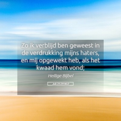 Picture 05 - Job 31:29 NLD - Zo ik verblijd ben geweest in de verdrukking - Bible Verse Picture