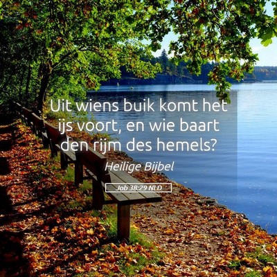 Picture 05 - Job 38:29 NLD - Uit wiens buik komt het ijs voort, en wie baart - Bible Verse Picture
