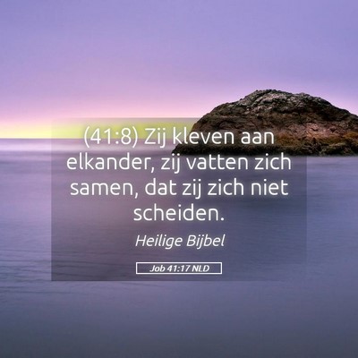 Picture 05 - Job 41:17 NLD - (41:8) Zij kleven aan elkander, zij vatten zich - Bible Verse Picture