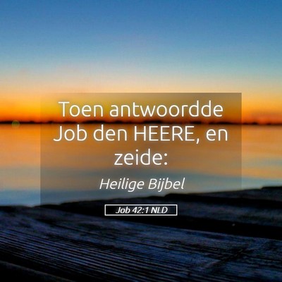 Picture 05 - Job 42:1 NLD - Toen antwoordde Job den HEERE, en - Bible Verse Picture