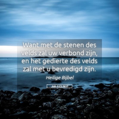Picture 05 - Job 5:23 NLD - Want met de stenen des velds zal uw verbond zijn, - Bible Verse Picture