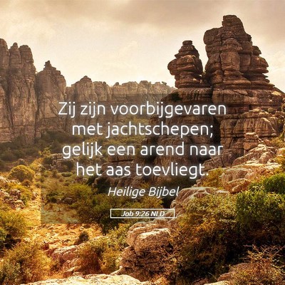 Picture 05 - Job 9:26 NLD - Zij zijn voorbijgevaren met jachtschepen; gelijk - Bible Verse Picture