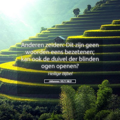 Picture 05 - Johannes 10:21 NLD - Anderen zeiden: Dit zijn geen woorden eens - Bible Verse Picture
