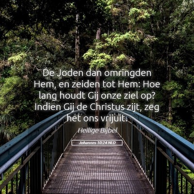 Picture 05 - Johannes 10:24 NLD - De Joden dan omringden Hem, en zeiden tot Hem: - Bible Verse Picture