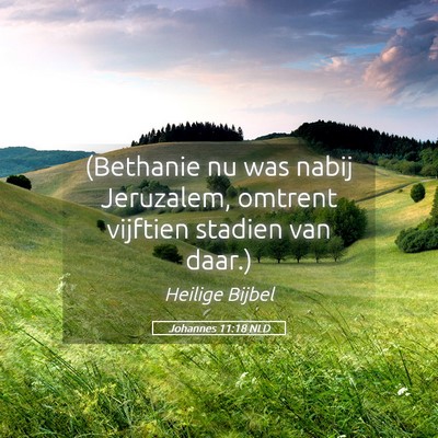 Picture 05 - Johannes 11:18 NLD - (Bethanie nu was nabij Jeruzalem, omtrent - Bible Verse Picture