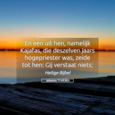 Picture 05 - Johannes 11:49 NLD - En een uit hen, namelijk Kajafas, die deszelven - Bible Verse Picture