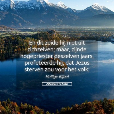 Picture 05 - Johannes 11:51 NLD - En dit zeide hij niet uit zichzelven; maar, - Bible Verse Picture