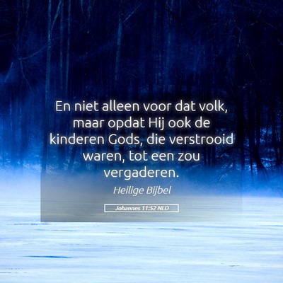 Picture 05 - Johannes 11:52 NLD - En niet alleen voor dat volk, maar opdat Hij ook - Bible Verse Picture