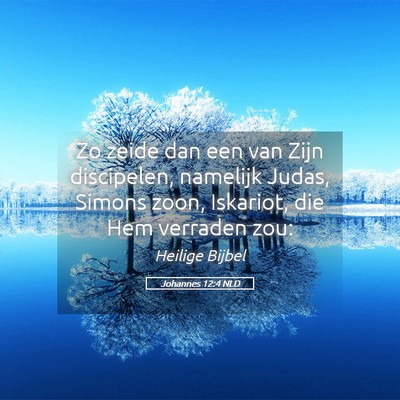 Picture 05 - Johannes 12:4 NLD - Zo zeide dan een van Zijn discipelen, namelijk - Bible Verse Picture