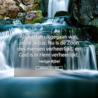 Picture 05 - Johannes 13:31 NLD - Als hij dan uitgegaan was, zeide Jezus: Nu is de - Bible Verse Picture