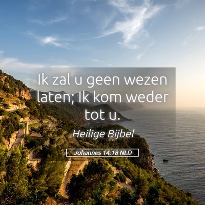 Picture 05 - Johannes 14:18 NLD - Ik zal u geen wezen laten; Ik kom weder tot - Bible Verse Picture