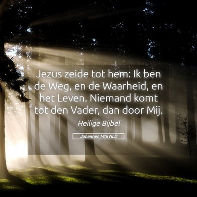 Picture 05 - Johannes 14:6 NLD - Jezus zeide tot hem: Ik ben de Weg, en de - Bible Verse Picture