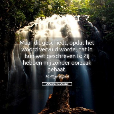 Picture 05 - Johannes 15:25 NLD - Maar dit geschiedt, opdat het woord vervuld - Bible Verse Picture