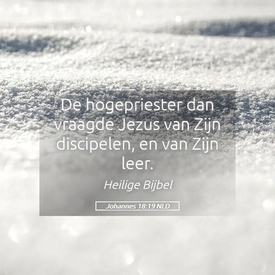 Picture 05 - Johannes 18:19 NLD - De hogepriester dan vraagde Jezus van Zijn - Bible Verse Picture