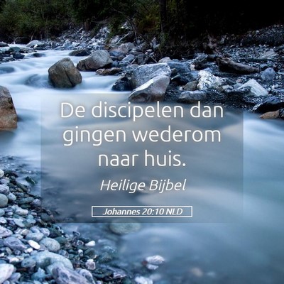 Picture 05 - Johannes 20:10 NLD - De discipelen dan gingen wederom naar - Bible Verse Picture