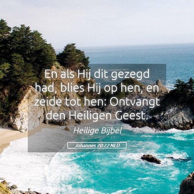 Picture 05 - Johannes 20:22 NLD - En als Hij dit gezegd had, blies Hij op hen, en - Bible Verse Picture