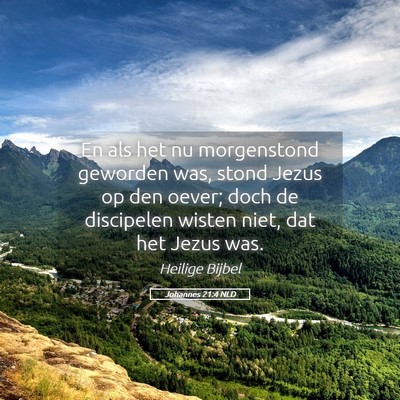 Picture 05 - Johannes 21:4 NLD - En als het nu morgenstond geworden was, stond - Bible Verse Picture