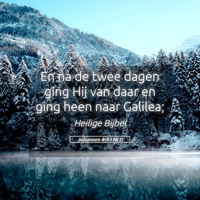 Picture 05 - Johannes 4:43 NLD - En na de twee dagen ging Hij van daar en ging - Bible Verse Picture