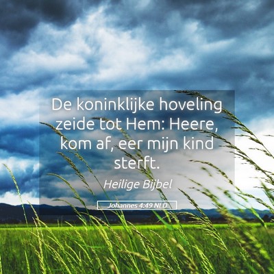 Picture 05 - Johannes 4:49 NLD - De koninklijke hoveling zeide tot Hem: Heere, kom - Bible Verse Picture