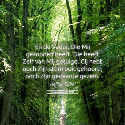 Picture 05 - Johannes 5:37 NLD - En de Vader, Die Mij gezonden heeft, Die heeft - Bible Verse Picture