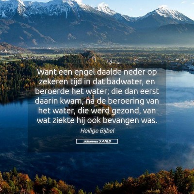 Picture 05 - Johannes 5:4 NLD - Want een engel daalde neder op zekeren tijd in - Bible Verse Picture