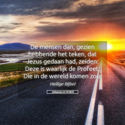 Picture 05 - Johannes 6:14 NLD - De mensen dan, gezien hebbende het teken, dat - Bible Verse Picture