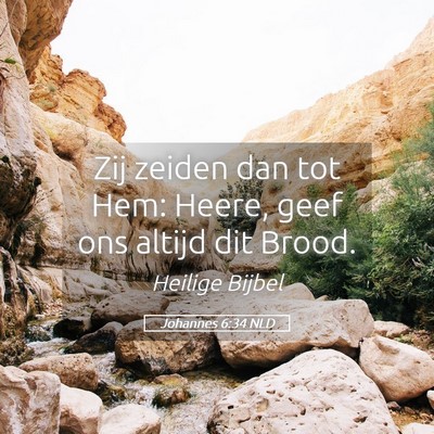 Picture 05 - Johannes 6:34 NLD - Zij zeiden dan tot Hem: Heere, geef ons altijd - Bible Verse Picture