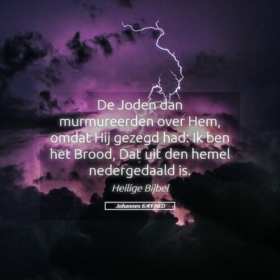 Picture 05 - Johannes 6:41 NLD - De Joden dan murmureerden over Hem, omdat Hij - Bible Verse Picture