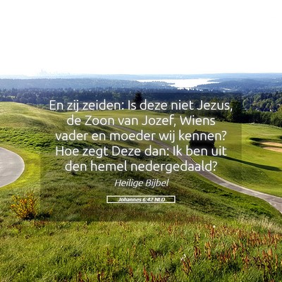 Picture 05 - Johannes 6:42 NLD - En zij zeiden: Is deze niet Jezus, de Zoon van - Bible Verse Picture