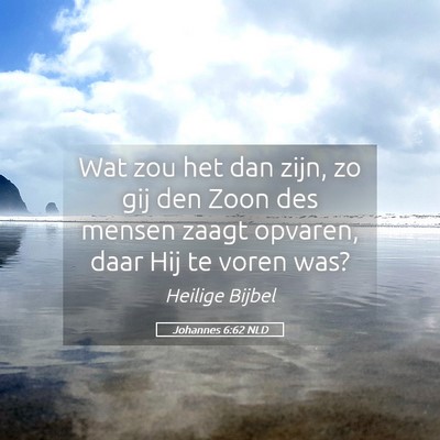 Picture 05 - Johannes 6:62 NLD - Wat zou het dan zijn, zo gij den Zoon des mensen - Bible Verse Picture