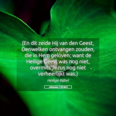 Picture 05 - Johannes 7:39 NLD - (En dit zeide Hij van den Geest, Denwelken - Bible Verse Picture