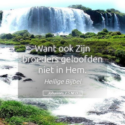 Picture 05 - Johannes 7:5 NLD - Want ook Zijn broeders geloofden niet in - Bible Verse Picture
