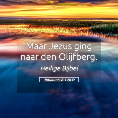 Picture 05 - Johannes 8:1 NLD - Maar Jezus ging naar den - Bible Verse Picture