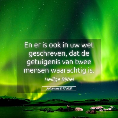 Picture 05 - Johannes 8:17 NLD - En er is ook in uw wet geschreven, dat de - Bible Verse Picture