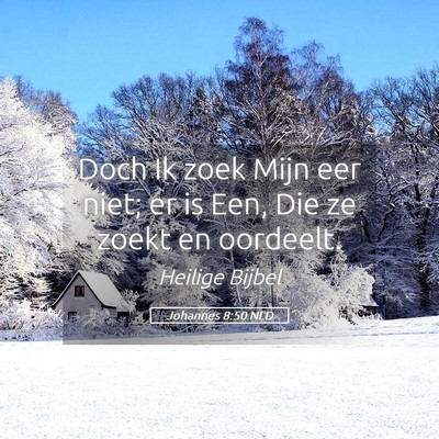 Picture 05 - Johannes 8:50 NLD - Doch Ik zoek Mijn eer niet; er is Een, Die ze - Bible Verse Picture