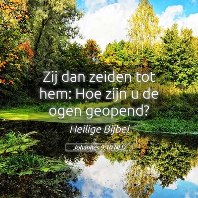 Picture 05 - Johannes 9:10 NLD - Zij dan zeiden tot hem: Hoe zijn u de ogen - Bible Verse Picture