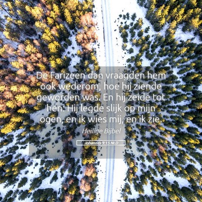 Picture 05 - Johannes 9:15 NLD - De Farizeen dan vraagden hem ook wederom, hoe hij - Bible Verse Picture