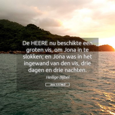 Picture 05 - Jona 1:17 NLD - De HEERE nu beschikte een groten vis, om Jona in - Bible Verse Picture