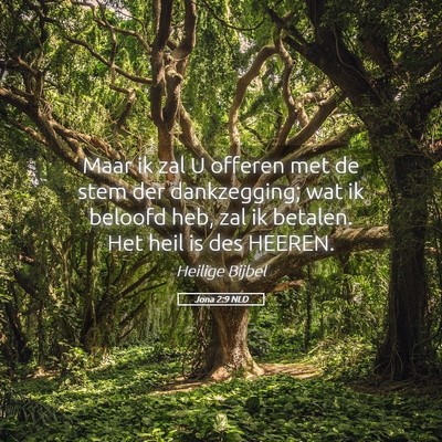 Picture 05 - Jona 2:9 NLD - Maar ik zal U offeren met de stem der - Bible Verse Picture