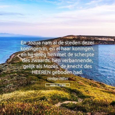 Picture 05 - Jozua 11:12 NLD - En Jozua nam al de steden dezer koningen in, en - Bible Verse Picture