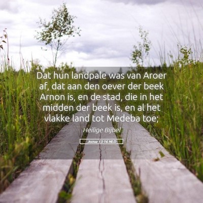 Picture 05 - Jozua 13:16 NLD - Dat hun landpale was van Aroer af, dat aan den - Bible Verse Picture