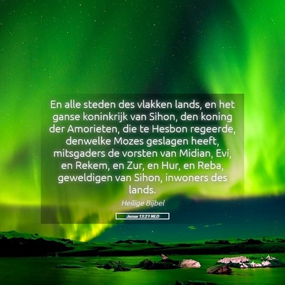Picture 05 - Jozua 13:21 NLD - En alle steden des vlakken lands, en het ganse - Bible Verse Picture